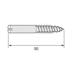 Karmdubb nickel till espagnoletter - 50 mm