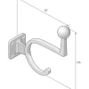Klädkrok - Fehrlins 3228 nickel