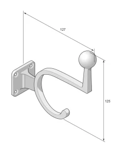 Klädkrok - Fehrlins 3228 nickel