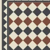 Klinker - Birmingham 15 x 15 cm gulvit/röd/svart