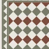 Klinker - Birmingham 15 x 15 cm vit/röd/Australian green