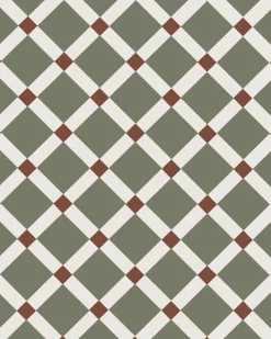 Klinker - Canterbury grön - Australian green/vit/röd