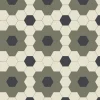 Klinker - Darlington Hexagon 10x10 cm Australian green/gulvit/svart
