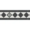 Klinkerfris - Glasgow II svart/vit