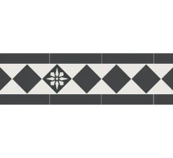 Klinkerfris - Glasgow II svart/vit
