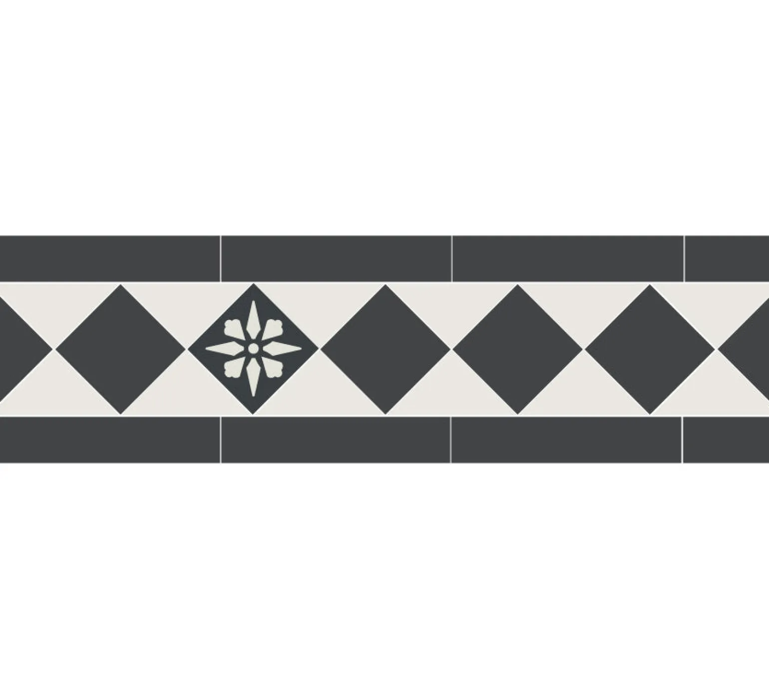 Klinkerfris - Glasgow II svart/vit