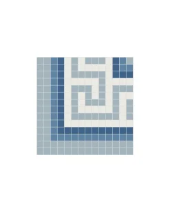 Klinkerfris hörn - Mosaik Regent Blå