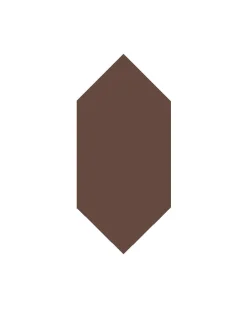 Klinker - Hexagondiamant 7 x 15 cm chokladbrun