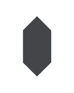 Klinker - Hexagondiamant 7 x 15 cm svart