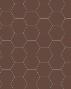 Klinker - Hexagon 10 x 10 cm chokladbrun