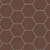 Klinker - Hexagon 15 x 15 cm chokladbrun