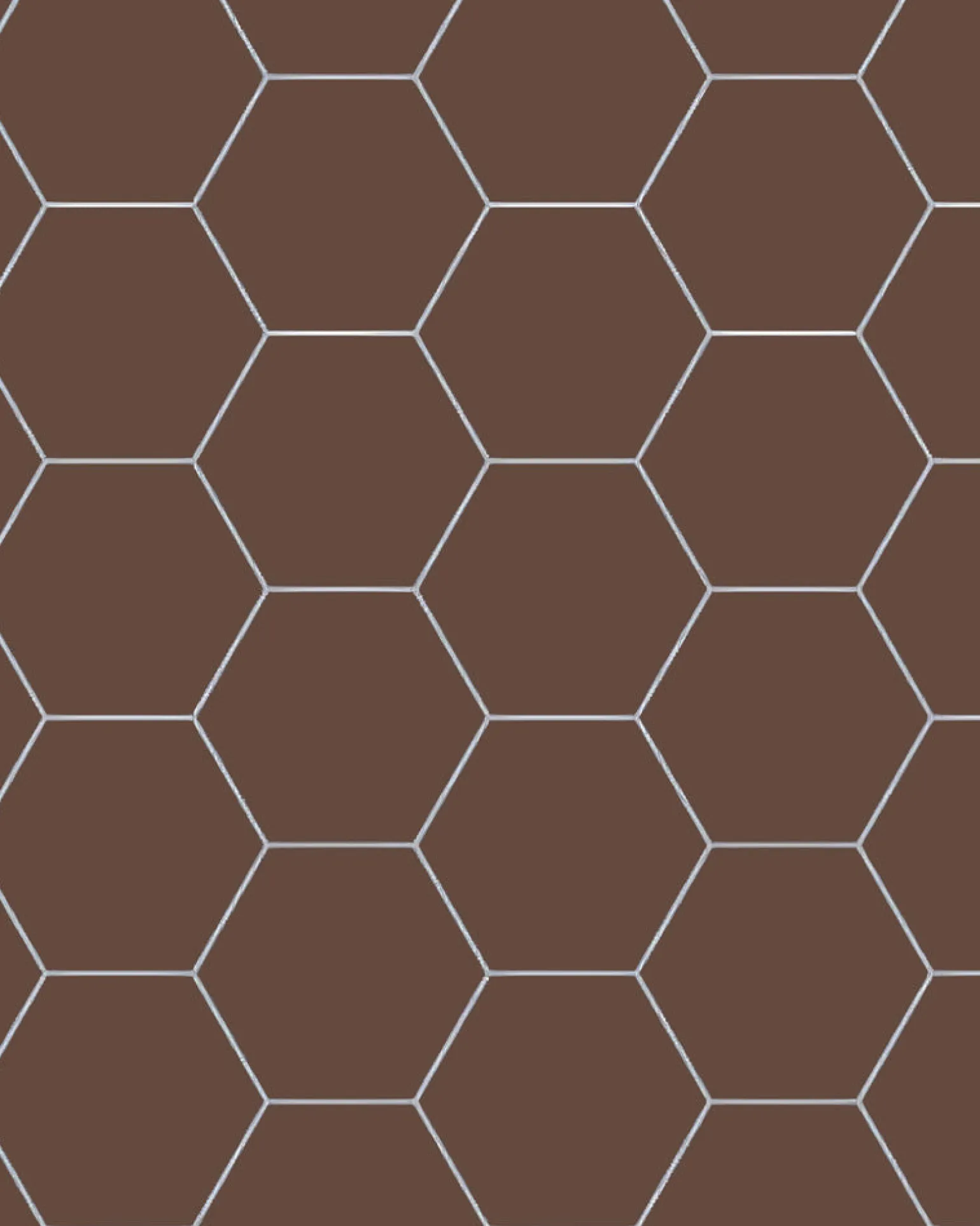 Klinker - Hexagon 15 x 15 cm chokladbrun