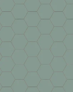 Klinker - Hexagon 10 x 10 cm grön