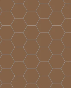 Klinker - Hexagon 10 x 10 cm havana