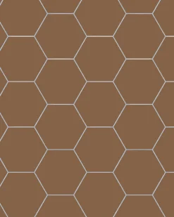 Klinker - Hexagon 15 x 15 cm havana
