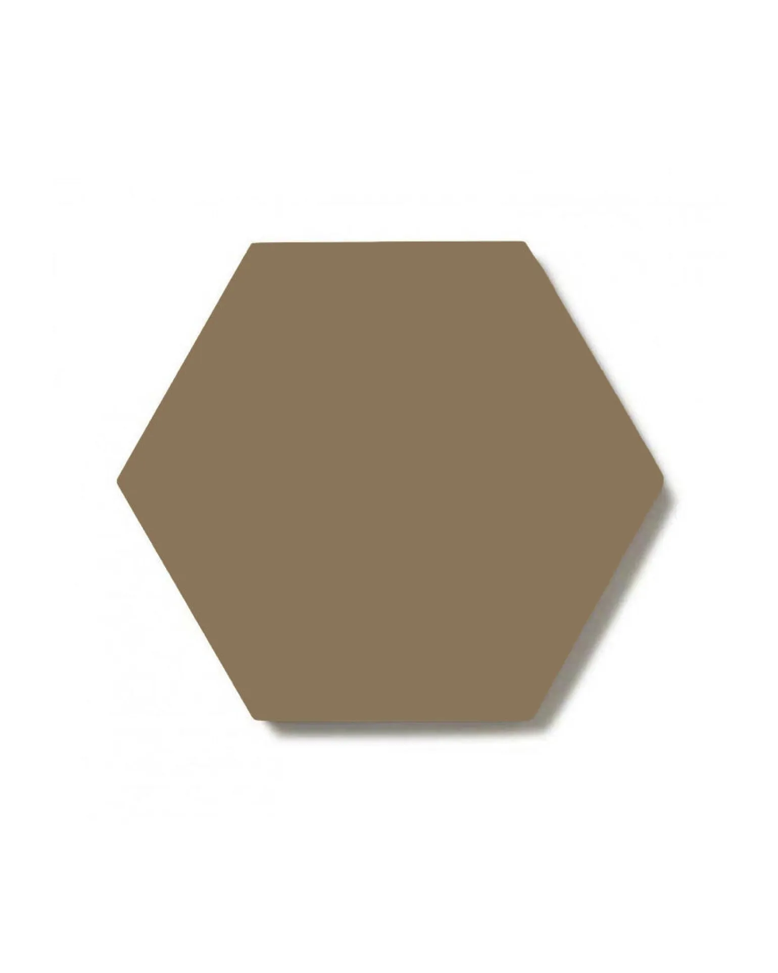Klinker - Hexagon 10 x 10 cm kaffebrun