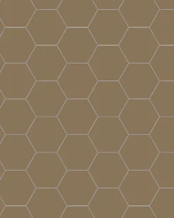 Klinker - Hexagon 10 x 10 cm kaffebrun