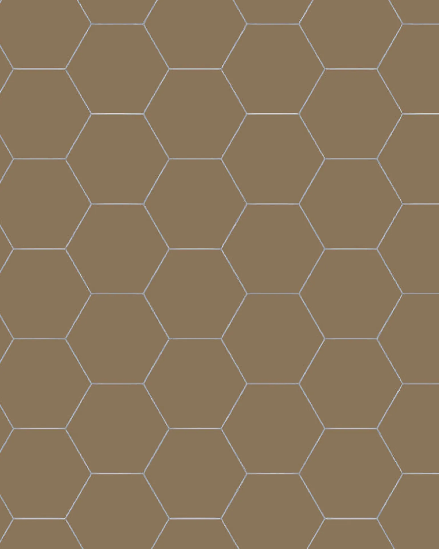 Klinker - Hexagon 10 x 10 cm kaffebrun