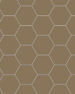 Klinker - Hexagon 15 x 15 cm kaffebrun