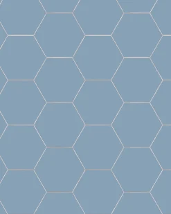 Klinker - Hexagon 15 x 15 cm ljusblå