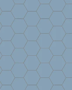 Klinker - Hexagon 10 x 10 cm ljusblå