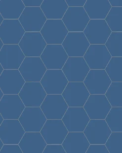 Klinker - Hexagon 10 x 10 cm mörkblå