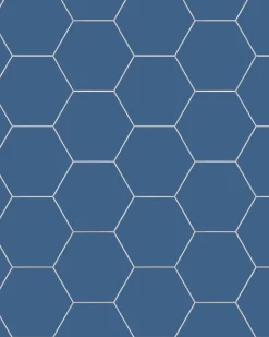 Klinker - Hexagon 15 x 15 cm mörkblå