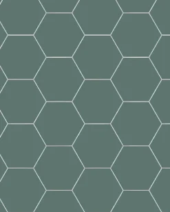 Klinker - Hexagon 15 x 15 cm mörkgrön