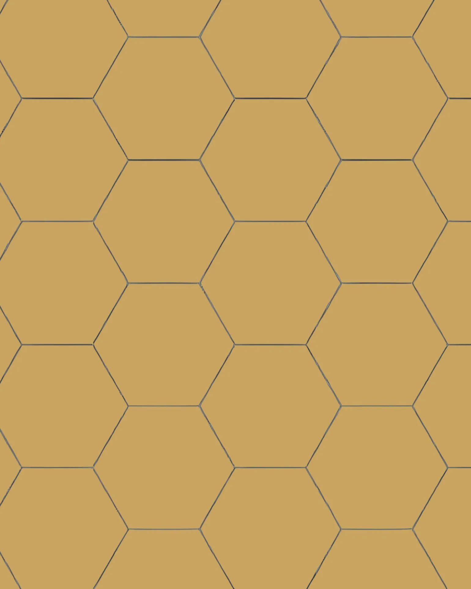 Klinker - Hexagon 15 x 15 cm ockragul