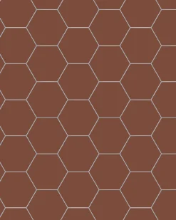 Klinker - Hexagon 10 x 10 cm röd