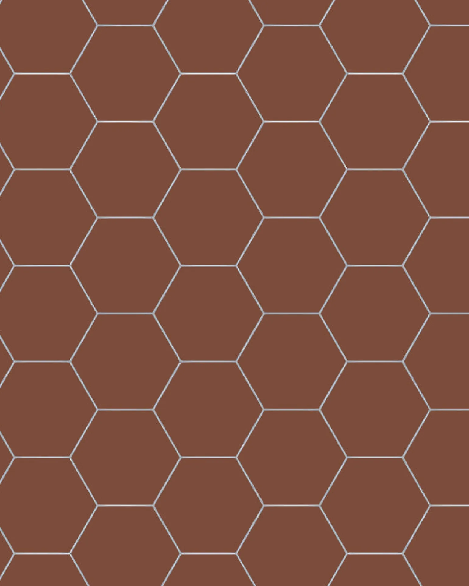 Klinker - Hexagon 10 x 10 cm röd