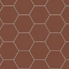 Klinker - Hexagon 15 x 15 cm röd