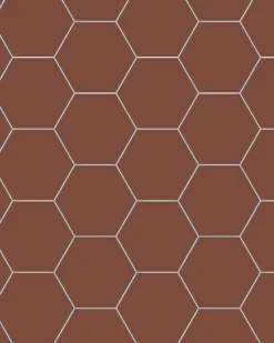 Klinker - Hexagon 15 x 15 cm röd