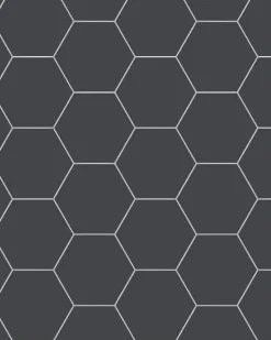 Klinker - Hexagon 15 x 15 cm svart