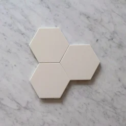 Klinker - Hexagon 10 x 10 cm vit