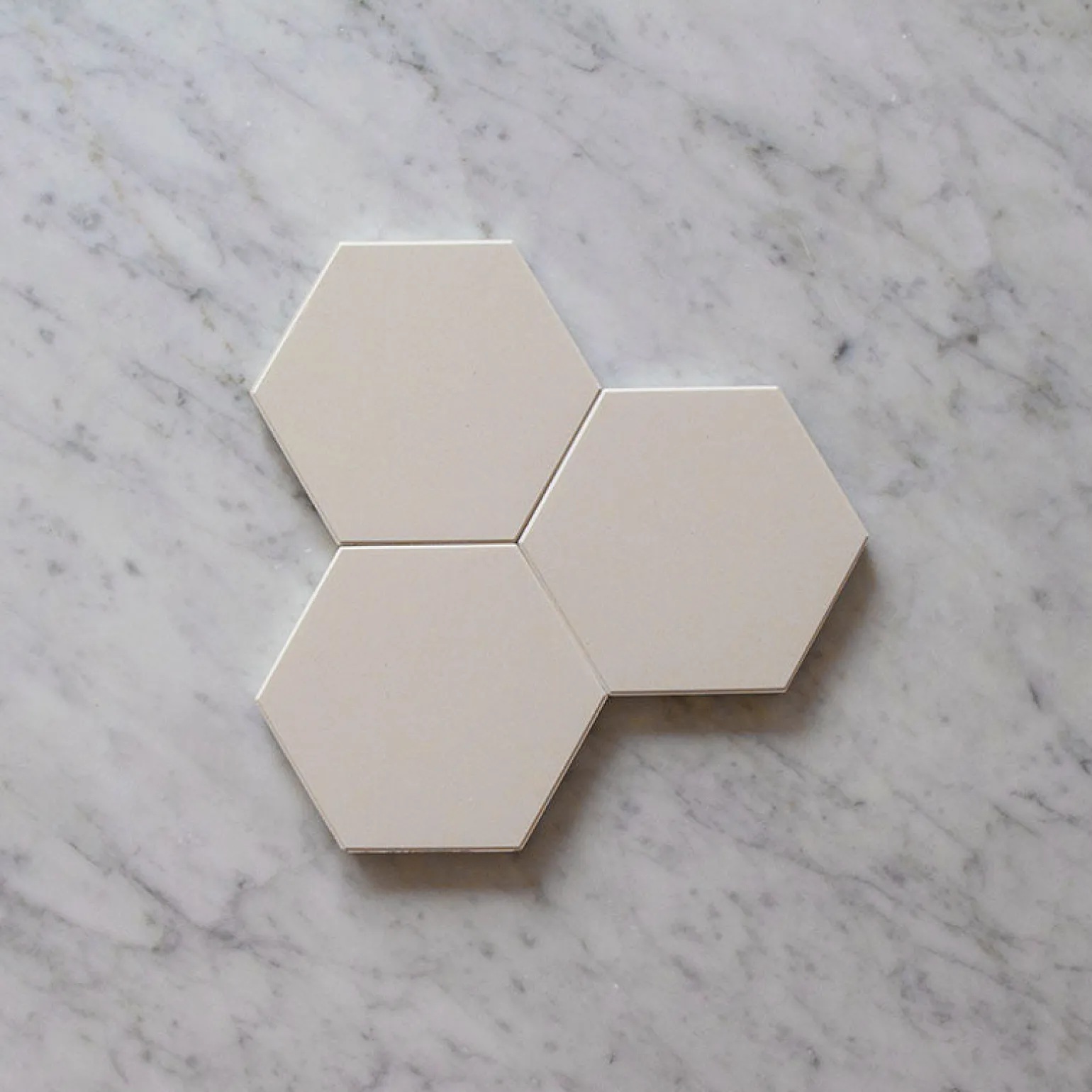 Klinker - Hexagon 10 x 10 cm vit