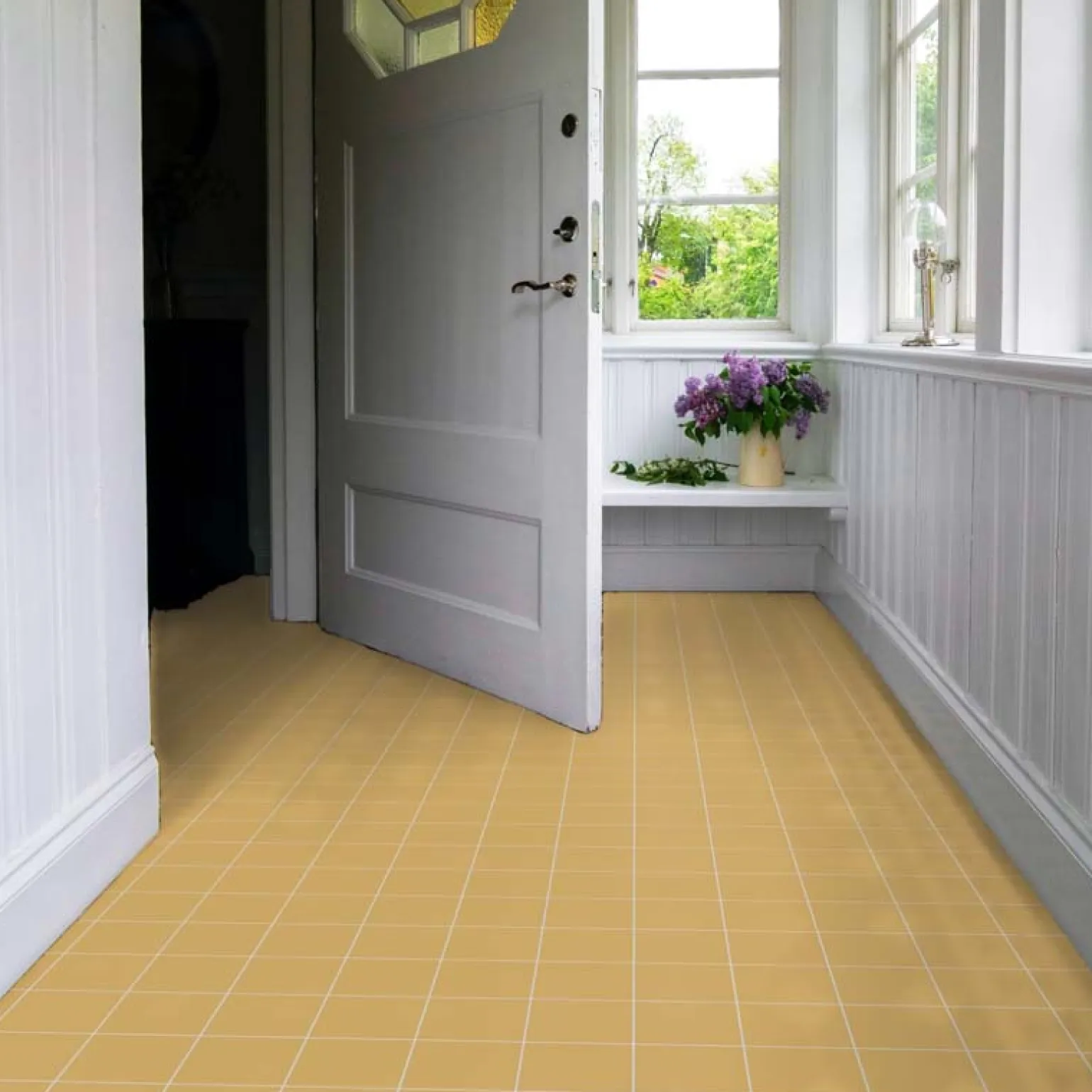 Klinker - Kvadrat 15 x 15 cm ockragul