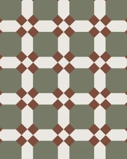 Klinker - Nottingham Australian green/vit/röd