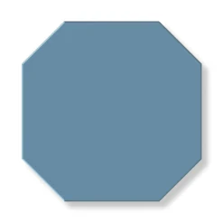Klinker - Oktagon 15 x 15 cm blå