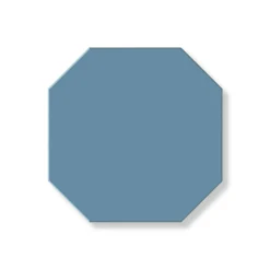 Klinker - Oktagon 10 x 10 cm blå