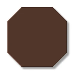 Klinker - Oktagon 15 x 15 cm chokladbrun