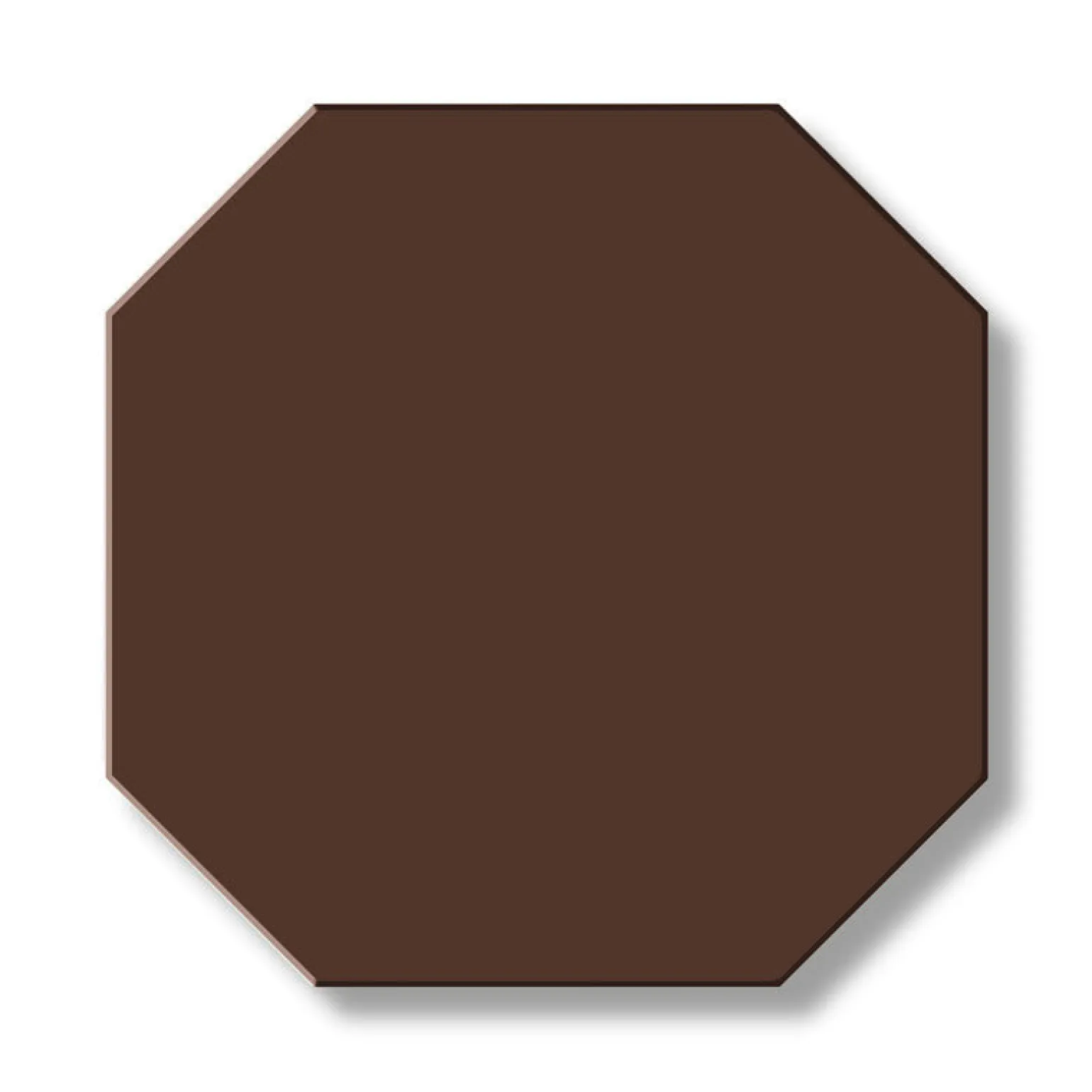 Klinker - Oktagon 15 x 15 cm chokladbrun