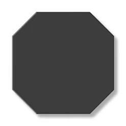 Klinker - Oktagon 15 x 15 cm svart