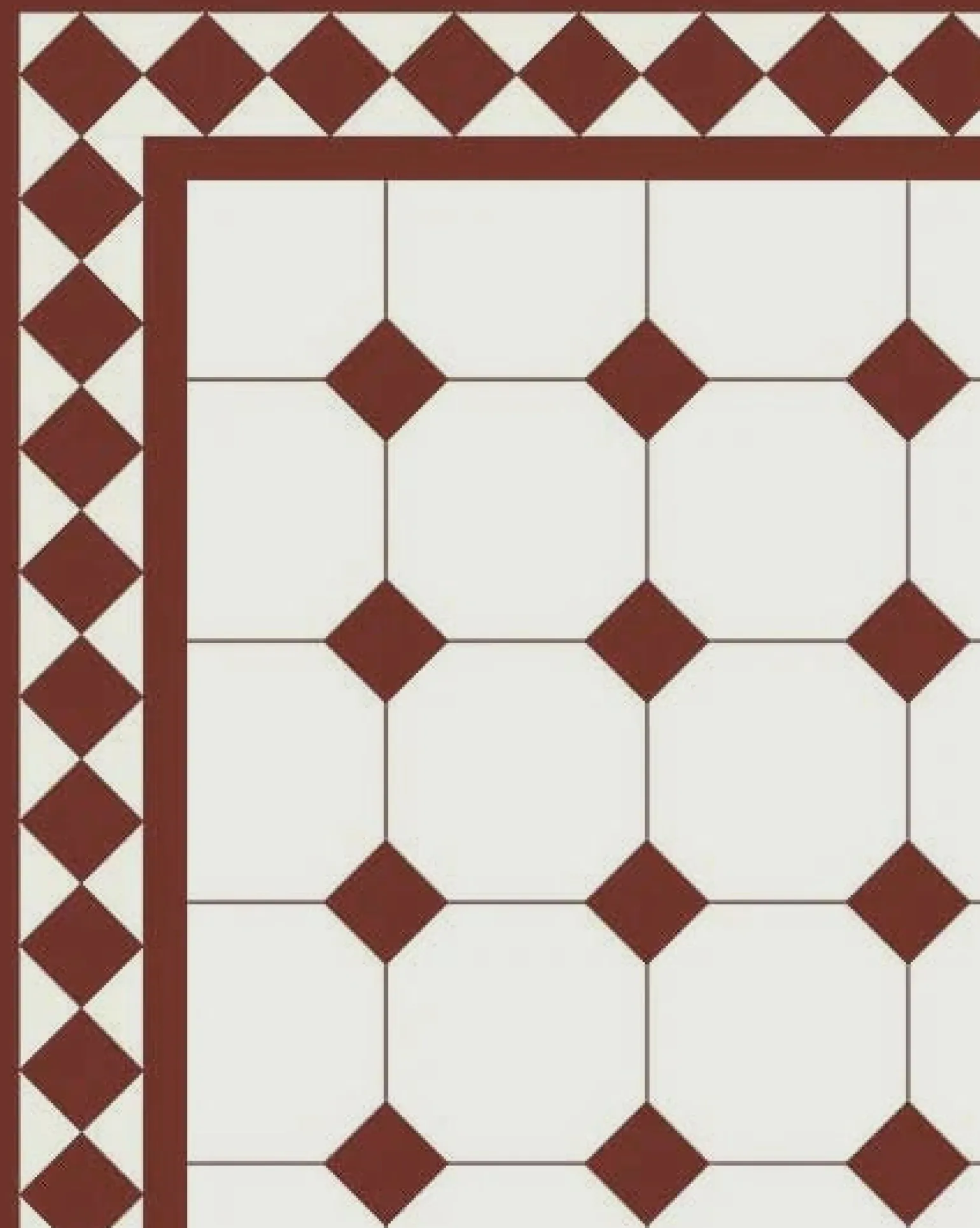 Klinker - Oktagon 15 x 15 cm vit