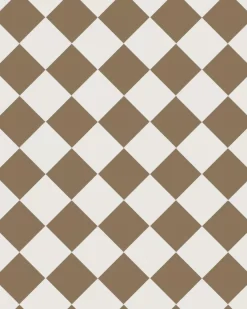 Klinker - Schackrutigt 10 x 10 cm kaffebrun/vit