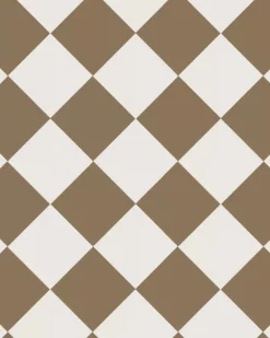 Klinker - Schackrutigt 15 x 15 cm kaffebrun/vit