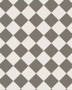 Klinker - Schackrutigt 10 x 10 cm mörkgrå/vit