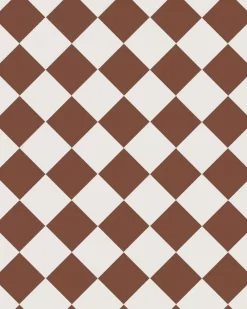 Klinker - Schackrutigt 10 x 10 cm röd/vit