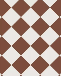 Klinker - Schackrutigt 15 x 15 cm röd/vit