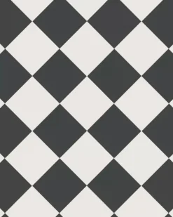 Klinker - Schackrutigt 15 x 15 cm svart/vit